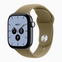 Apple Watch Series 12 46mm, Night Blue Ceramic Case with Sport Band - Olive