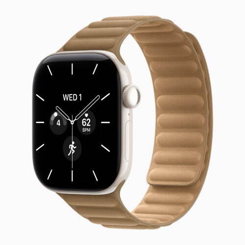 Apple Watch Series 12 46mm, Pearl White Ceramic Case with Magnetic Link - Camel