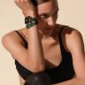 Apple Watch Hermes Series 10 42mm, двойной тонкий кожаный ремешок с пряжкой зеленого цвета