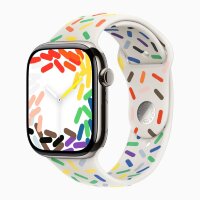 Apple Watch Series 10 46mm, Natural Titanium Case with Sport Band - Pride Edition