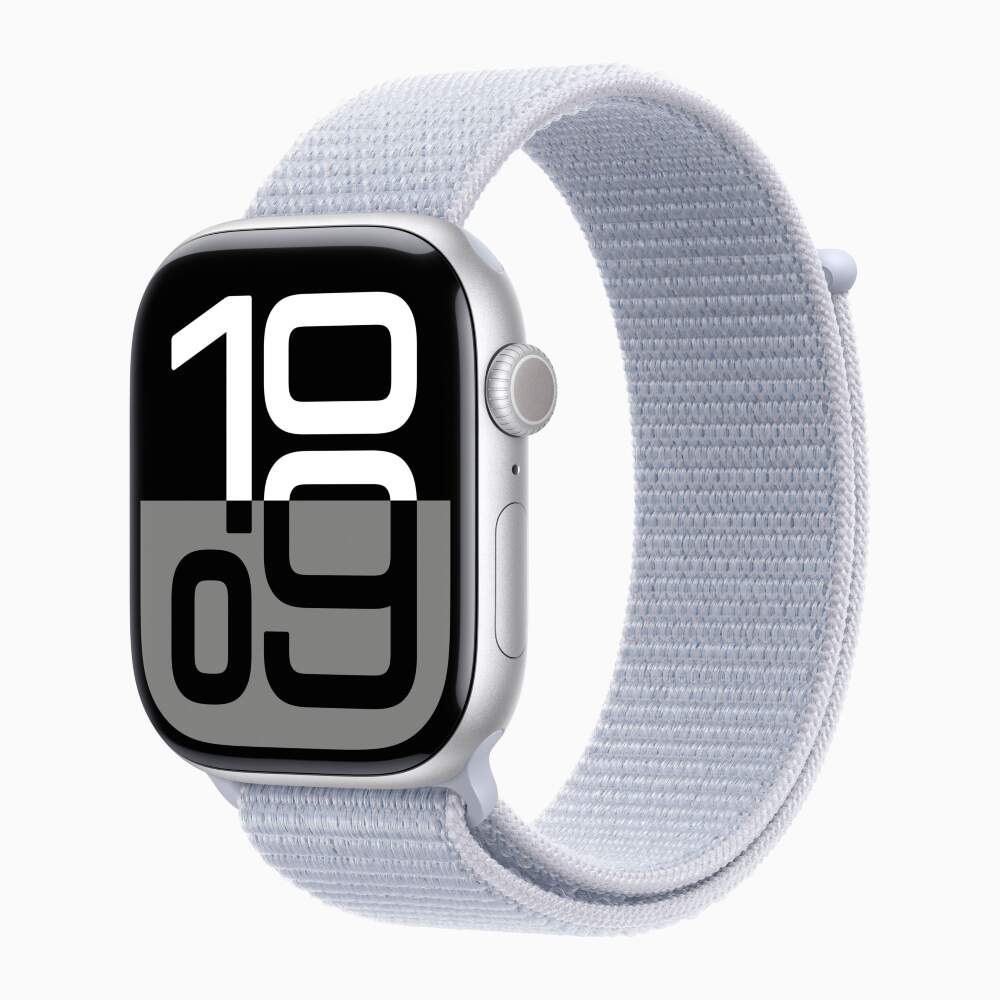 Apple Watch 10 Silver Aluminum 46mm Blue Cloud Loop