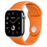 Apple Watch Hermes Series 10 46mm,  ремешок классический кожаный светло-коричневого цвета
