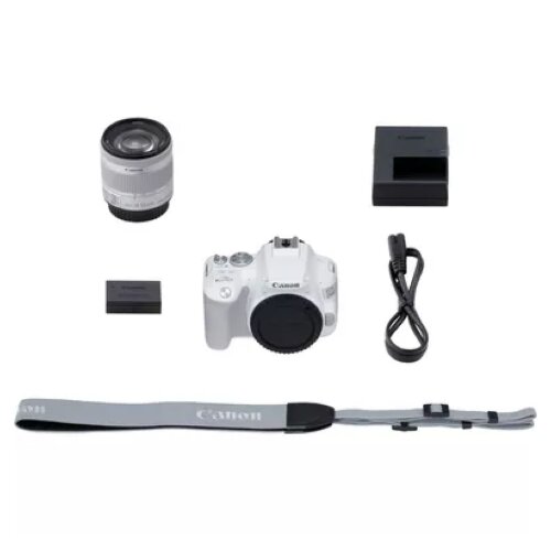 Canon EOS 250D Camera, White + EF-S 18-55mm f/4-5.6 IS STM Lens Kit