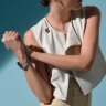 Ремешок Hermes для Apple Watch 42mm Toile H Single Tour - Черный/Слоновая кость (Noir/Ecru)