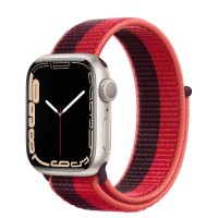 Apple Watch Series 7 41 мм, из алюминия «Сияющая звезда», спортивный браслет Красный