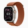 Apple Watch Ultra 3 49mm Titanium Case with Terra Cotta Alpine Loop (L)