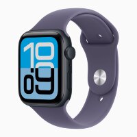 Apple Watch SE 3 40mm, Midnight Aluminum Case with Sport Band - Purple Fog
