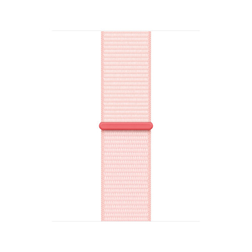 Apple Watch Series 9 45mm, Silver Stainless Steel Case with Sport Loop - Light Pink