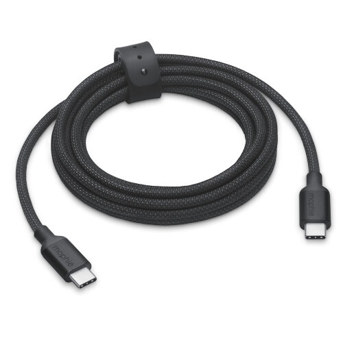 Кабель зарядки mophie USB-C — USB-C 240 Вт, 3 м, чёрный