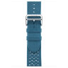 Apple Watch Hermes Series 9 45mm, ремешок из текстильного трикотажа голубого цвета