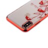Пластиковая чехол-накладка KINGXBAR для iPhone X - красный (Калла)