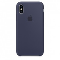 Силиконовый чехол для iPhone Xs, тёмно-синий