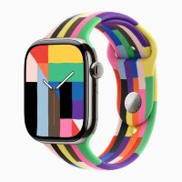 Apple Watch Series 11 42mm, Natural Titanium Case with Sport Band - Pride Edition