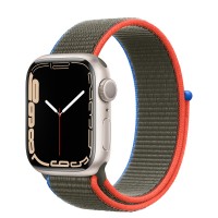 Apple Watch Series 7 41 мм, из алюминия «Сияющая звезда», спортивный браслет Оливковый