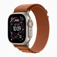Apple Watch Ultra 3 49mm Titanium Case with Terra Cotta Alpine Loop (M)