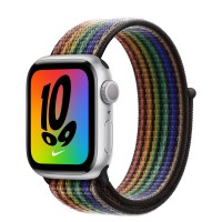 Apple Watch Series 8 Nike 41mm, Silver Aluminum Case with Sport Loop - Pride Edition