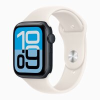 Apple Watch SE 3 40mm, Midnight Aluminum Case with Sport Band - Starlight