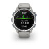 Умные часы Garmin Descent Mk3 43mm, Stainless Steel, Fog Gray Silicone Band