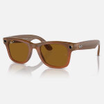 Ray-Ban Meta Wayfarer (Глянцевая коричневая оправа, линзы коричневые Classic, Polarized) L