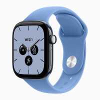 Apple Watch Series 12 46mm, Night Blue Ceramic Case with Sport Band - Wildflower Blue