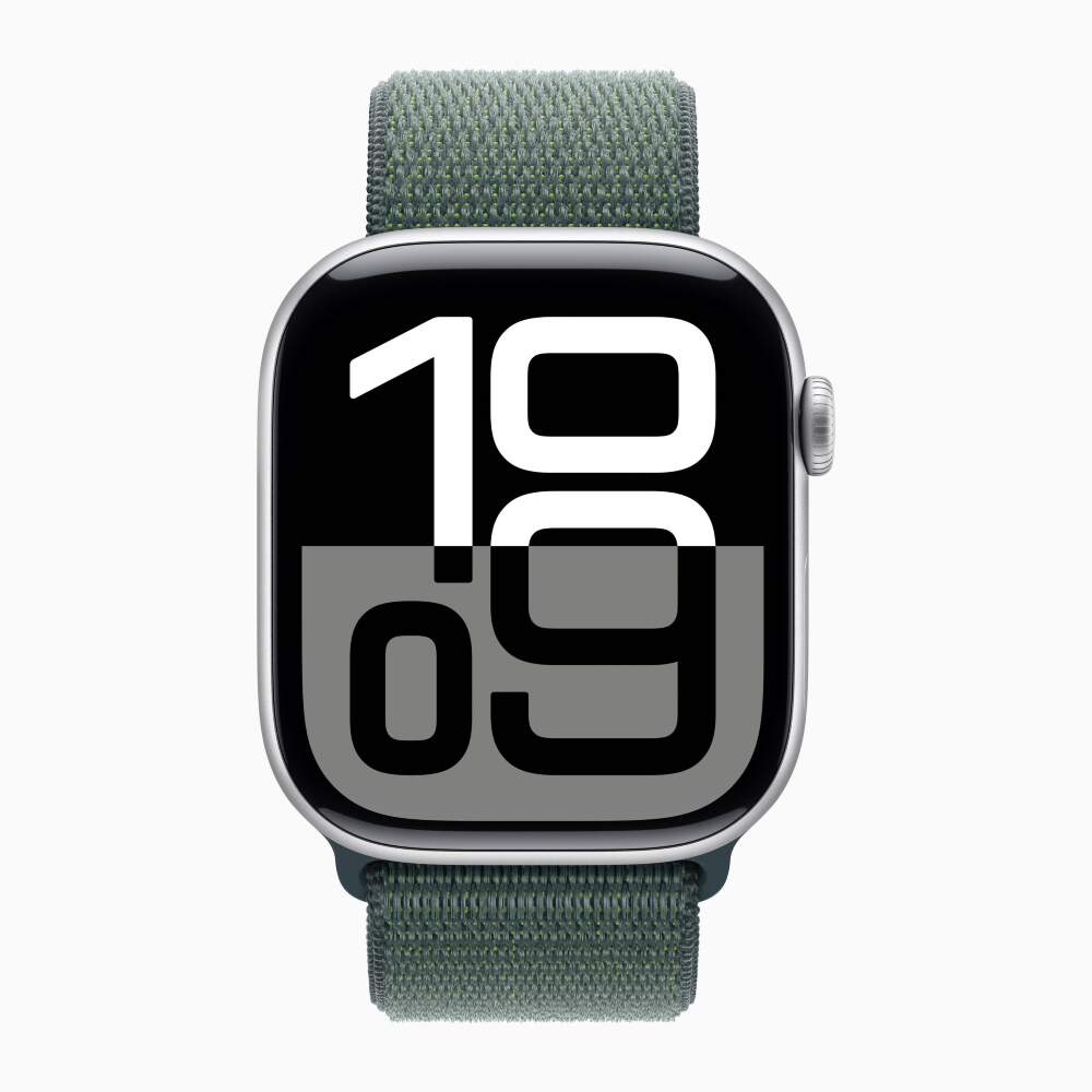 Apple Watch 10 Silver Aluminum 46mm Lake Green Loop