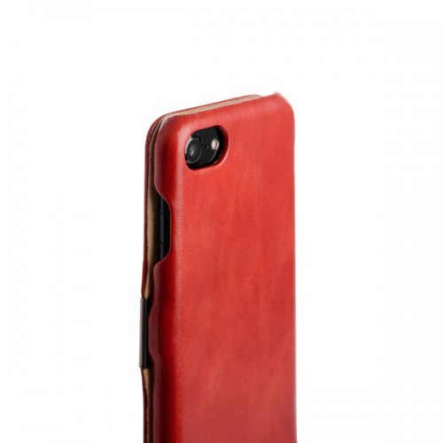 Чехол-книжка кожаная i-Carer для iPhone 8 и 7 Vintage Series - Красный