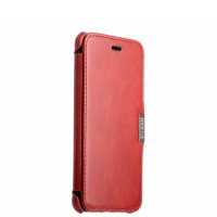 Чехол-книжка кожаная i-Carer для iPhone 8 и 7 Vintage Series - Красный