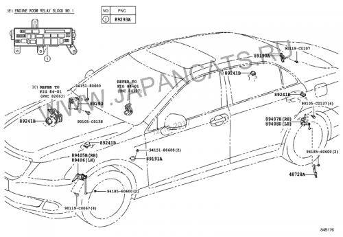 Передний датчик уровня подвески для Toyota Crown и Lexus GS
