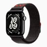 Apple Watch Series 11 42mm, Jet Black Aluminum Case with Nike Sport Loop - Midnight Black