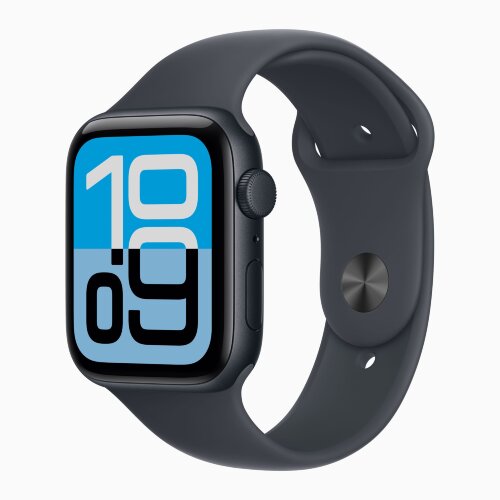 Apple Watch SE 3 40mm, Midnight Aluminum Case with Sport Band - Black
