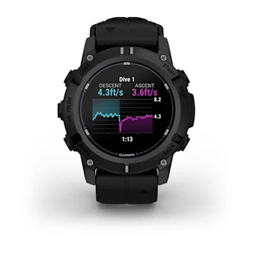 Умные часы Garmin Descent G2 45mm, Black, Black Band