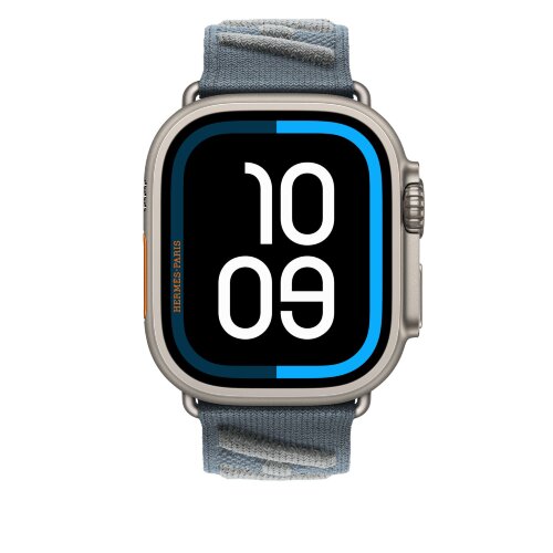Ремешок Hermes для Ultra 3 En Mer 49mm - Серо-синий (Bleu Gris/Bleu Glacier)