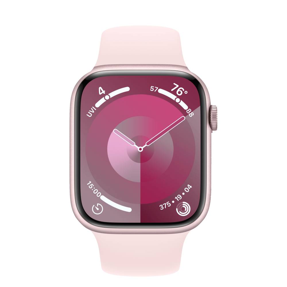 Apple Watch 9 Aluminum Pink 45mm Light Pink band