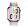 Apple Watch Series 9 45mm, Silver Stainless Steel Case with Sport Loop - Pride Edition