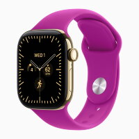 Apple Watch Series 12 42mm, Radiant Gold Titanium Case with Sport Band - Magenta