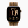 Apple Watch Series 12 42mm, Light Gold Aluminum Case with Sport Loop - Light Umber Plaid
