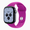 Apple Watch Series 12 46mm, Night Blue Ceramic Case with Sport Band - Magenta