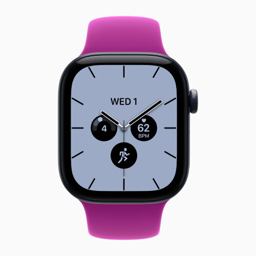 Apple Watch Series 12 46mm, Night Blue Ceramic Case with Sport Band - Magenta