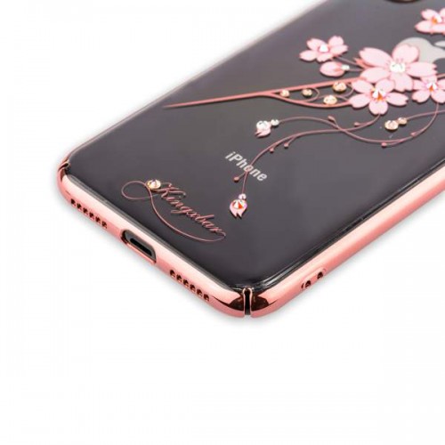 Пластиковая чехол-накладка KINGXBAR для iPhone X - розовое золото (Нефритовая Шпилька)