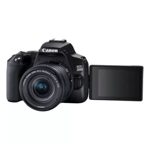 Canon EOS 250D Camera, Black + EF-S 18-55mm f/4-5.6 IS STM Lens Kit
