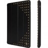 Кожаный чехол для iPad Air Jisoncase Fashion черный с заклепками