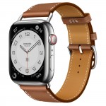 Apple Watch Series 7 Hermes 45 мм с кожаным ремешком цвета Gold