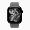 Apple Watch Series 11 46mm, Jet Black Aluminum Case with Sport Band - Stone Gray
