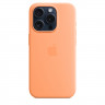 Силиконовый чехол для iPhone 15 с MagSafe - Апельсиновый Сорбет (Orange Sorbet)