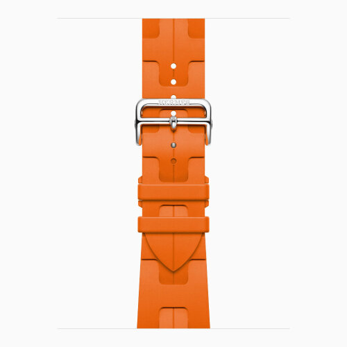 Apple Watch Hermes Series 12 42mm, спортивный ремешок Kilim оранжевый