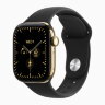 Apple Watch Series 12 42mm, Radiant Gold Titanium Case with Sport Band - Black