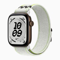 Apple Watch Series 12 42mm, Dark Bronze Aluminum Case with Nike Sport Loop - Essential White