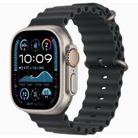 Apple Watch Ultra 2 49mm Titanium Case with Black Ocean Band