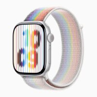Apple Watch Series 10 46mm, Silver Aluminum Case with Sport Loop - Pride Edition
