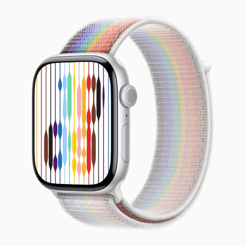 Apple Watch Series 10 46mm, Silver Aluminum Case with Sport Loop - Pride Edition
